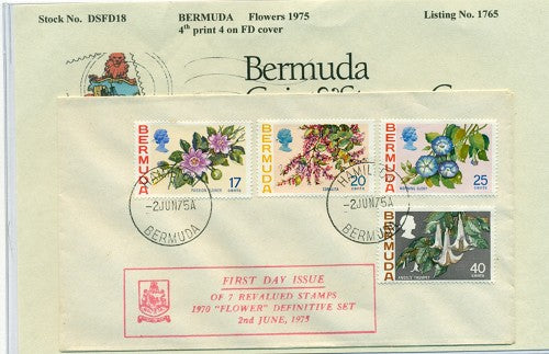 Flowers 1975 4th printing 4 stamps