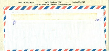 1996 underprint 18c Flowering Fruit BLFD 114