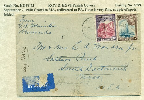 KGV & KGVI Parish Covers Crawl September 7, 1940 KGPC 73