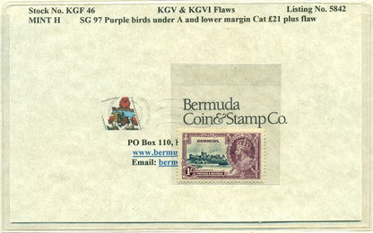 KGV & KGVI Flaws, Purple birds -KGF46