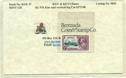 KGV & KGVI Flaws, Kite and vertical log -KGF47