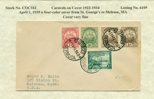 Caravels on Cover 1910-22 COC 162
