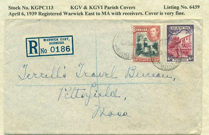 KGV & KGVI Parish Covers Warwick East April 6, 1939 KGPC 113