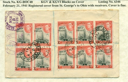 KGV & KGVI Blocks on Cover KGBC 40