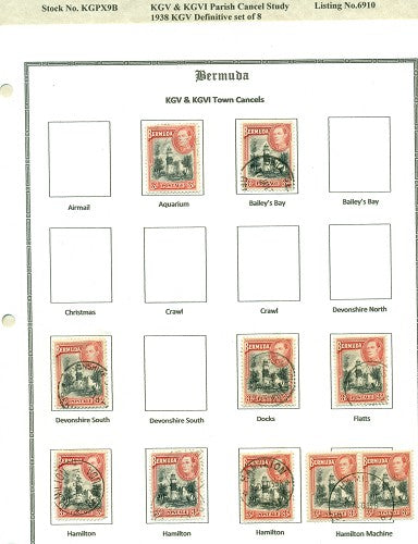 KGV & KGVI Cancels 1938 KGV Definitive KGX 09B