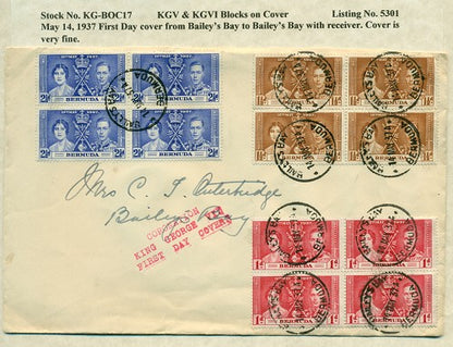 KGV & KGVI Blocks on Cover #5301