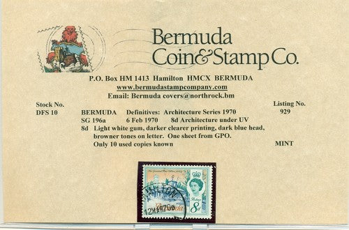 1970 printing of 8d Architecture