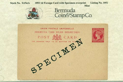 1893 one penny specimen