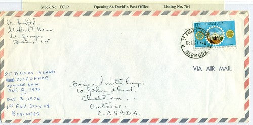 Opening St. David's Post Office