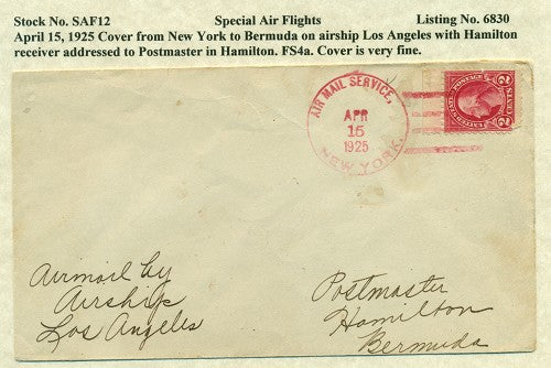 Special Air Flights 4/15/1925 SAF 12