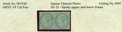 Queen Victoria Flaws Spotty frame SG-21 QVF 20