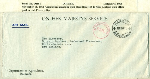 OHMS Department of Agriculture November 16, 1961