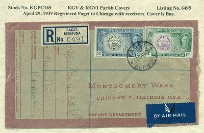 KGV & KGVI Parish Covers Paget April 29, 1949 KGPC 169