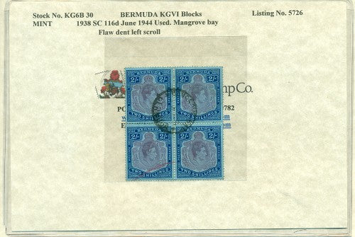 Block of KGVI KG6B 30