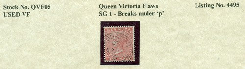 Queen Victoria Flaws Breaks under 'p' SG-1