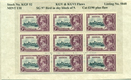 KGV & KGVI Flaws, Bird in sky -KGF52