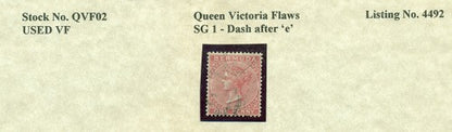 Queen Victoria Flaws Dash after 'e' SG-1