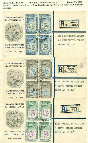 KGV & KGVI Blocks on Cover KGBC 33