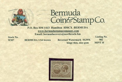 1/2 d brown Tercentenary