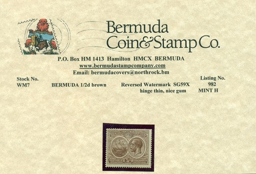 1/2 d brown Tercentenary