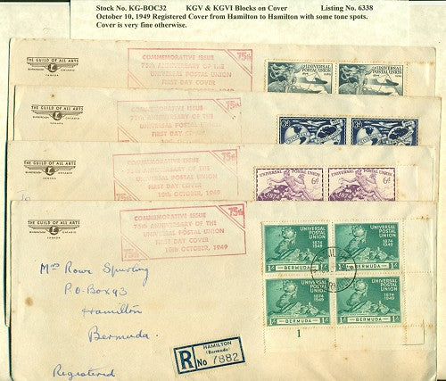 KGV & KGVI Blocks on Cover KGBC 32