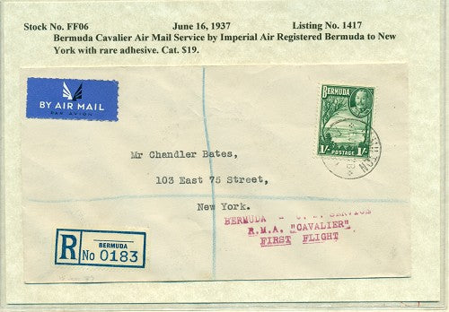 JUN16 -17 1937 Bda to New York