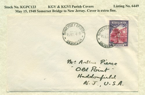 KGV & KGVI Parish Covers Somerset Bridge May 15, 1948 KGPC 123