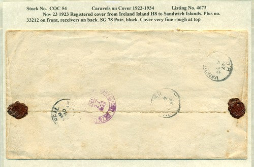 Caravels on Cover 1910-22, 54