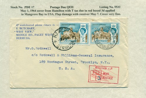 Postage Due QEII PDQ17