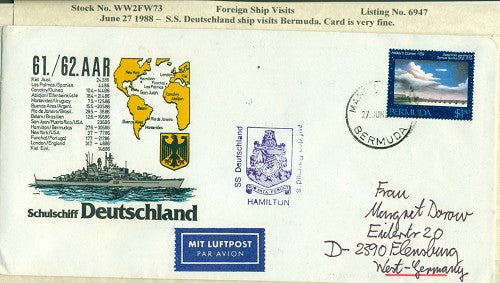 Foreign War Ship Visits SS Deutschland WW2FW73