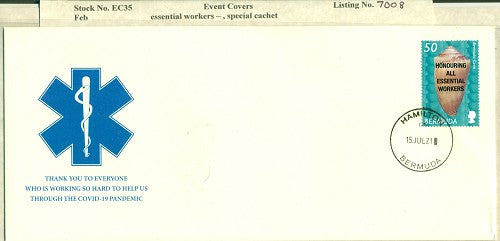 Special Philatelic Bureau Hamilton Cancel essential workers EC35