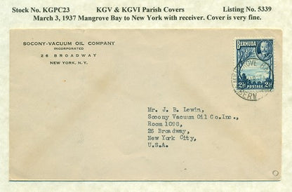 KGV & KGVI Parish Covers Mangrove Bay March 3, 1937