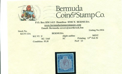 2/- Thirteenth printing February 1952 -KGVI 13a