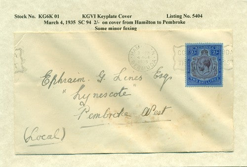 KGV & KGVI Keyplate Covers -KG6K1