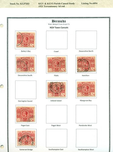 KGV & KGVI Cancels 1921 Tercentenary KGX 03