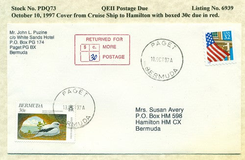 Postage Due QEII PDQ 73
