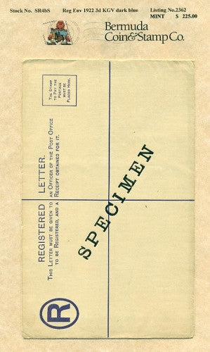1922 Reg.Env. KGV Specimen larger