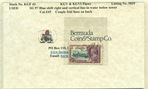 KGV & KGVI Flaws, Blue shift -KGF43