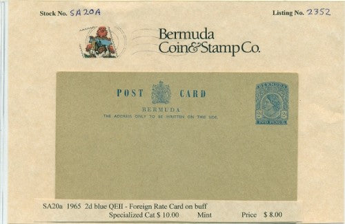 1965 Foreign Rate 2d card