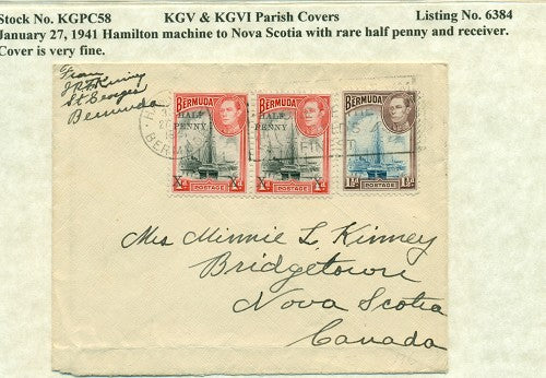 KGV & KGVI Parish Covers Hamilton January 27, 1941 KGPC 58