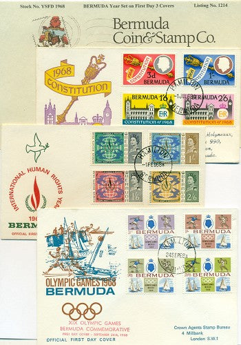Year set 1968 on FDC