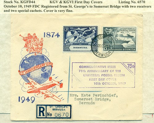 FDC 10/10/1949 KG6C 44