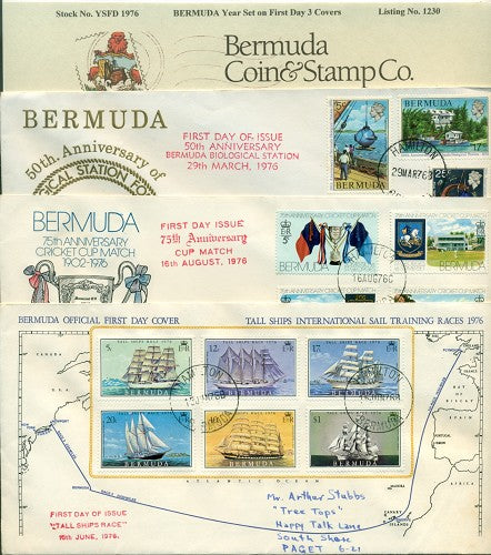 Year set 1976 on FDC