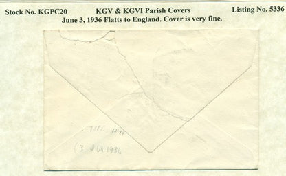 KGV & KGVI Parish Covers Flatts June 3, 1936