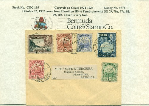 Caravels on Cover 1910-22, 155