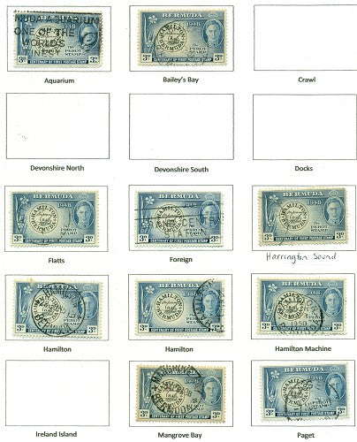 KGV & KGVI Cancels 1940s-1950s KGVI Commemoratives KGX 12