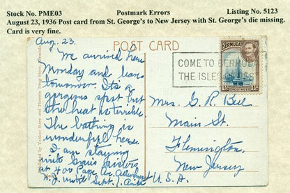 Postmark Error August 23, 1936