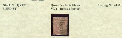 Queen Victoria Flaws Break after 'a' SG-1