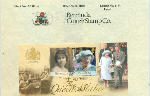 Souvenier sheet - Queen Mum - used