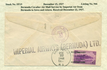 Dec 15 1937 Bda to Iowa and return